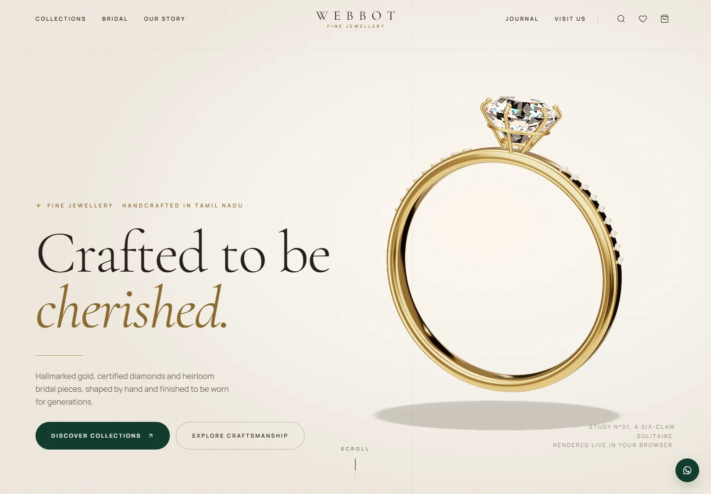 Jewellery desktop website