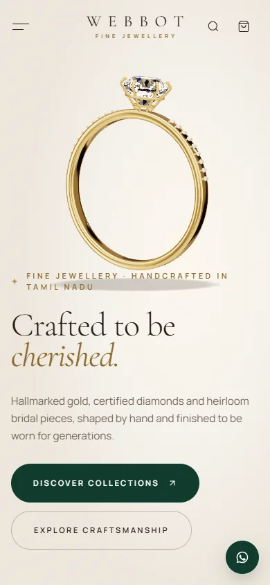 Jewellery mobile website